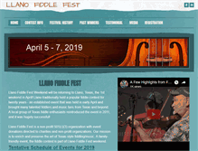 Tablet Screenshot of llanofiddlefest.com